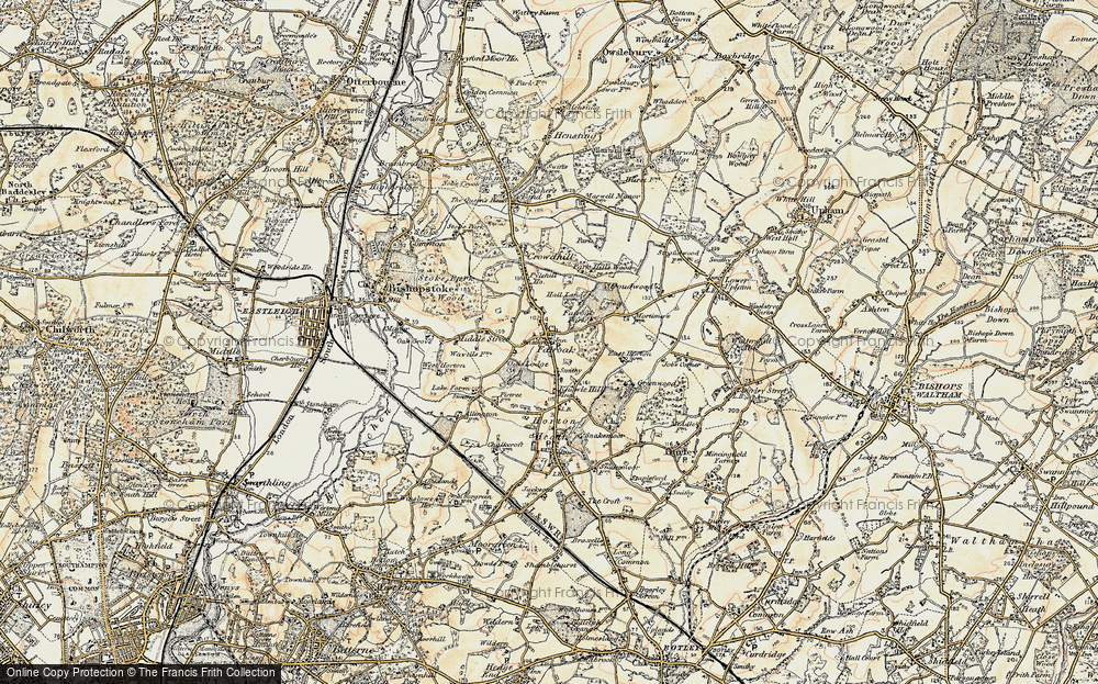 Old Map of Fair Oak, 1897-1900 in 1897-1900