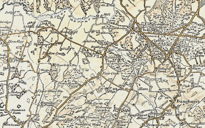 Old map of Fair Oak in 1897-1900