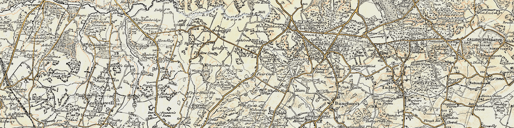 Old map of Fair Oak in 1897-1900