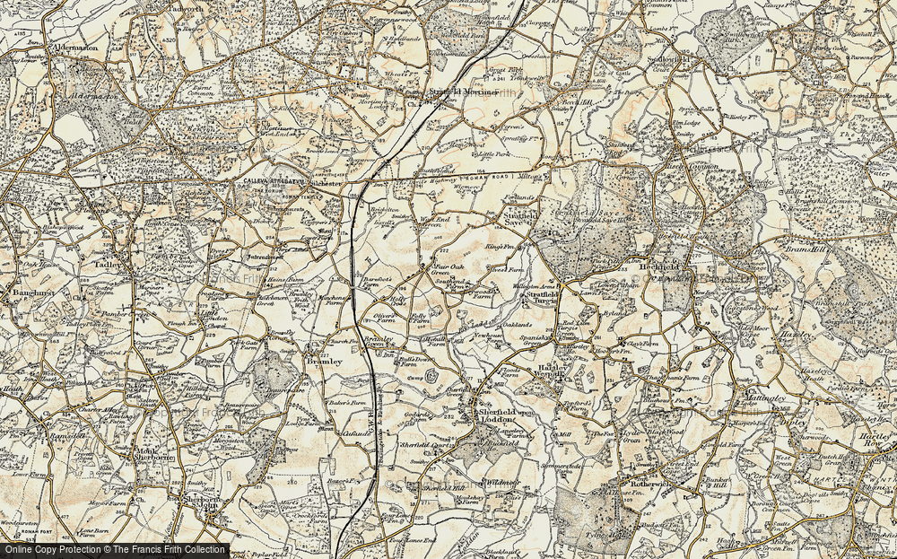 Old Map of Fair Oak Green, 1897-1900 in 1897-1900