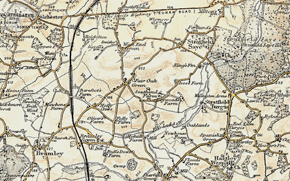 Old map of Fair Oak Green in 1897-1900