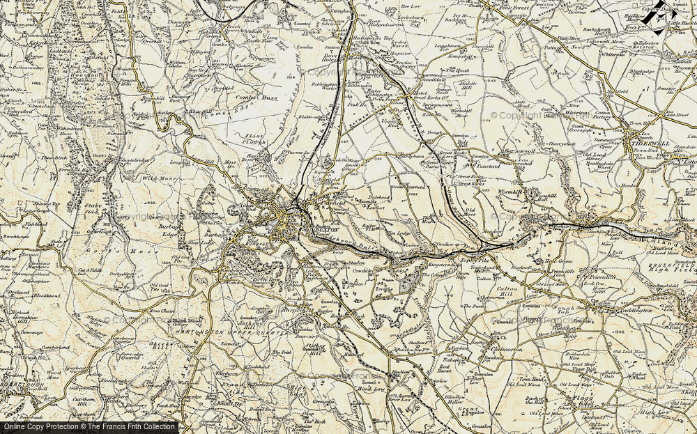 Old Map of Historic Map covering Tim Lodge in 1902-1903