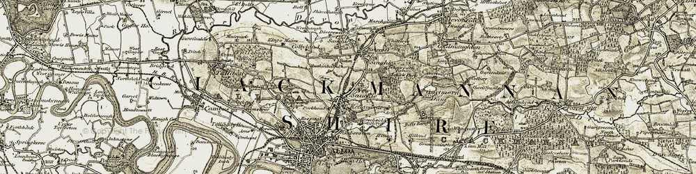Old map of Fairfield in 1904-1907