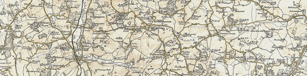 Old map of Fairfields in 1899-1900