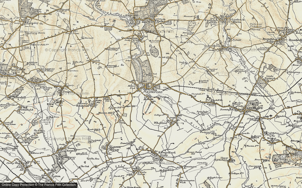 Old Map of Fairford, 1898-1899 in 1898-1899