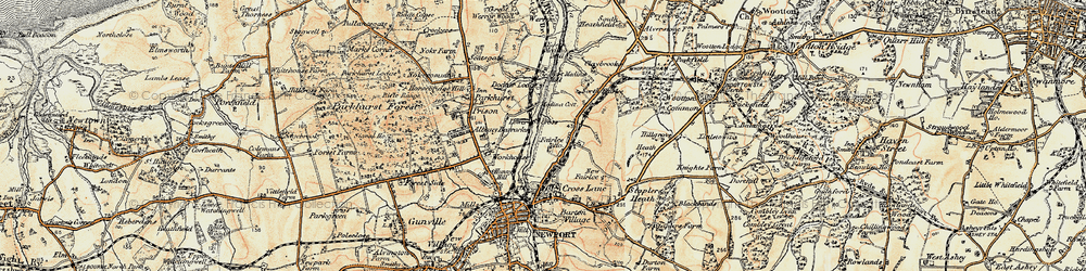 Old map of Fairlee in 1899