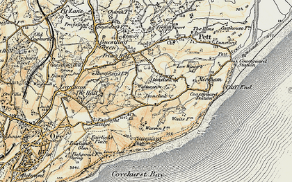 Old map of Fairlight in 1898
