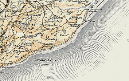 Old map of Fairlight Cove in 1898