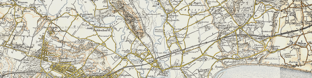 Old map of Fairmile in 1897-1909