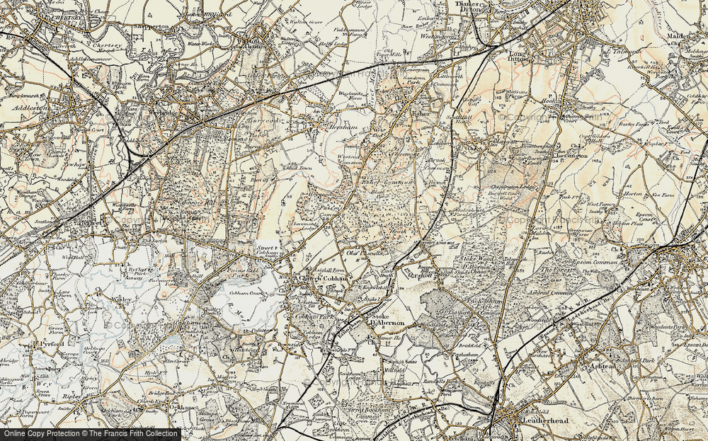 Old Map of Fairmile, 1897-1909 in 1897-1909