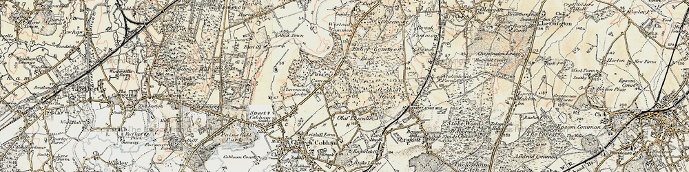 Old map of Fairmile in 1897-1909
