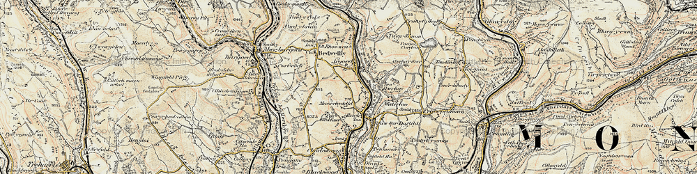 Old map of Fairoak in 1899-1900