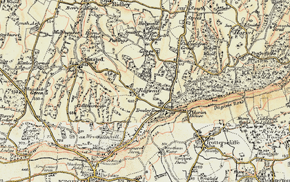 Old map of Wrotham Hill Park in 1897-1898