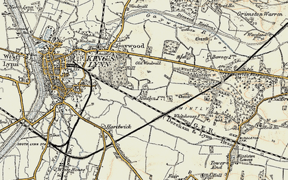 Old map of Fairstead in 1901-1902