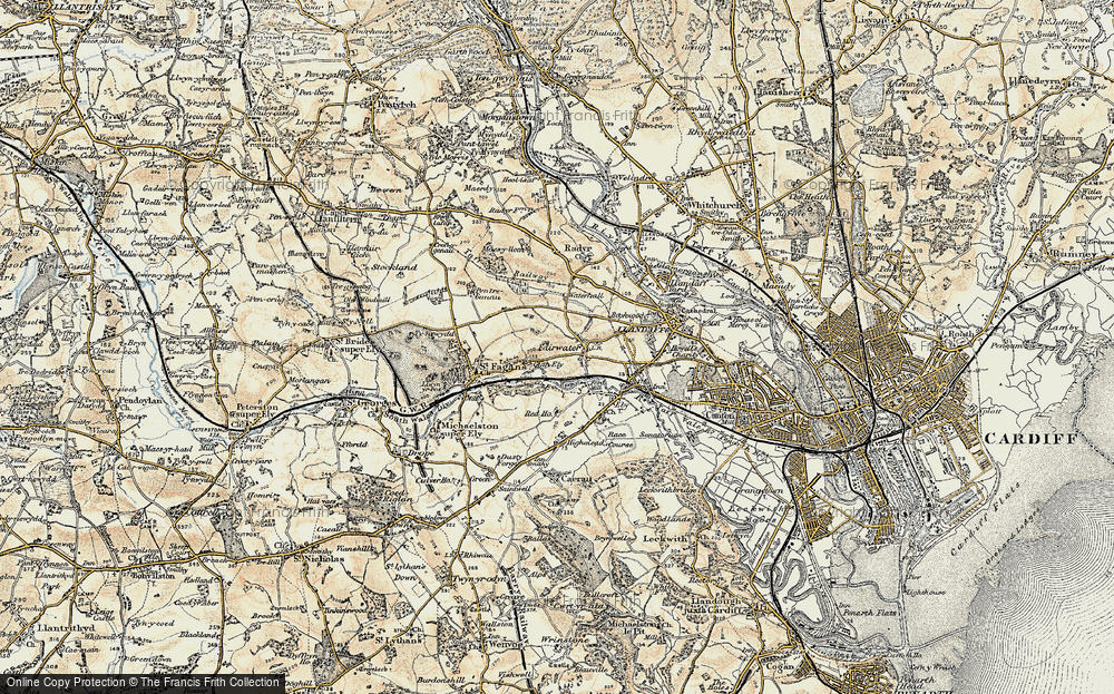 Old Map of Fairwater, 1899-1900 in 1899-1900
