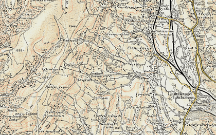 Old map of Fairwater in 1899-1900