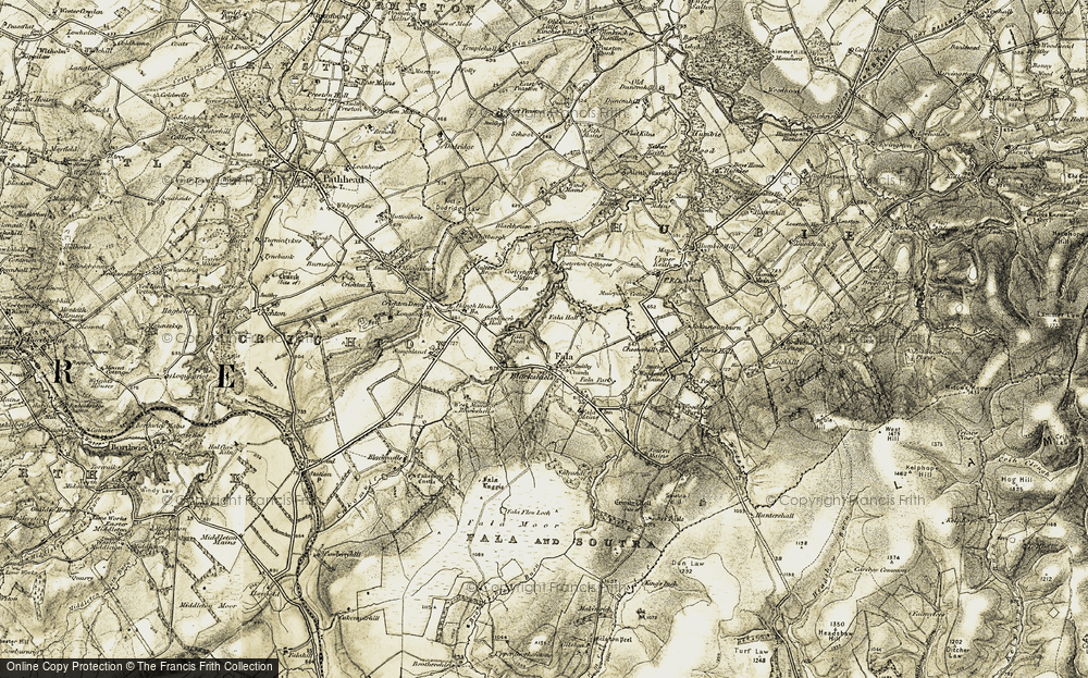 Old Map of Historic Map covering Blackshiels in 1903-1904