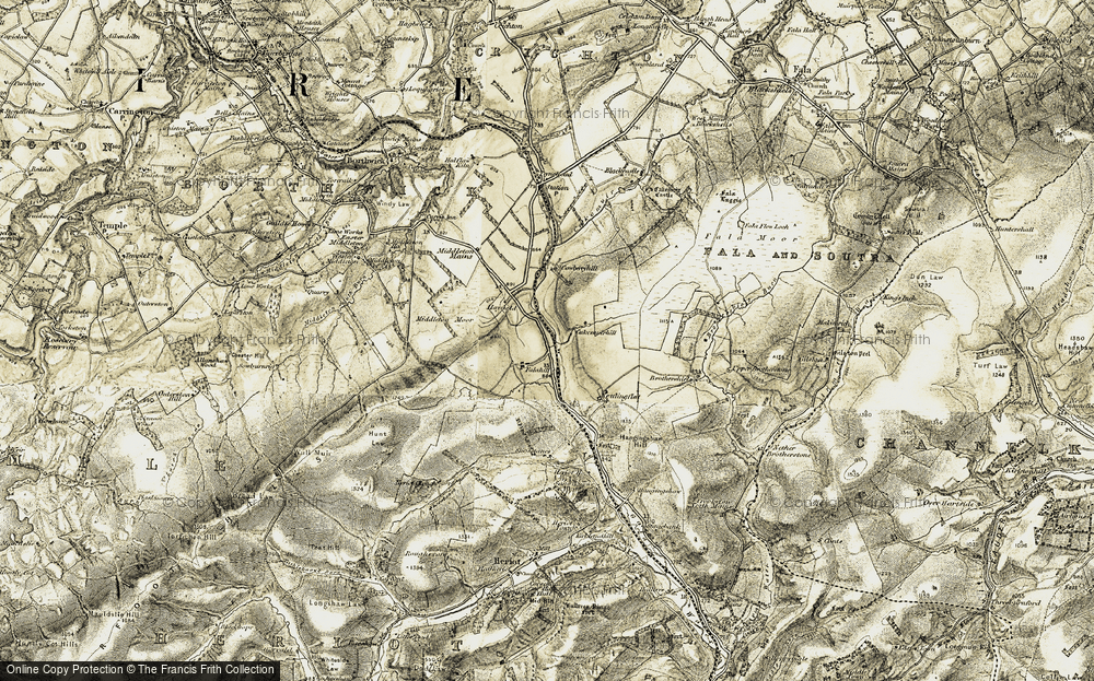 Old Map of Falahill, 1903-1904 in 1903-1904