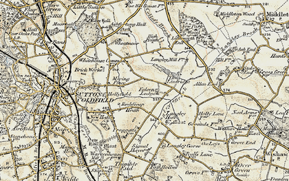 Old map of Falcon Lodge in 1901-1902
