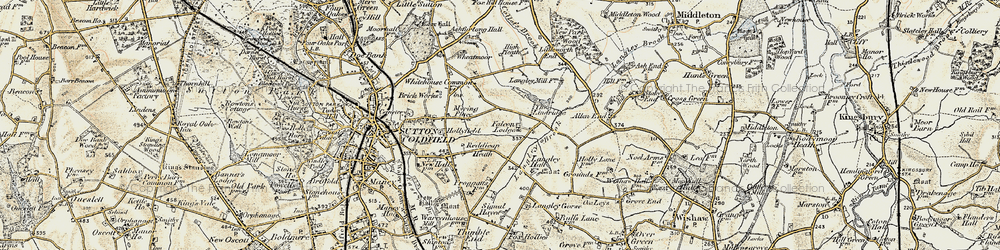 Old map of Lindridge, The in 1901-1902