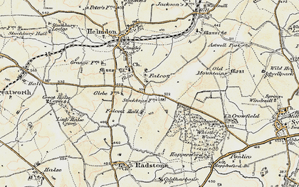 Old map of Blackpits Barn in 1898-1901