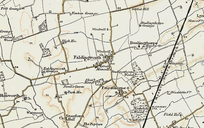 Old map of Buslingthorpe Wood in 1902-1903