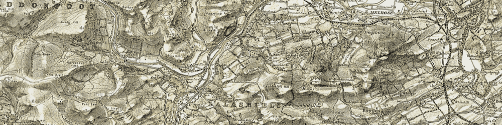 Old map of Abbotsmoss in 1904
