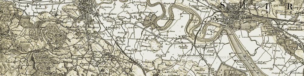 Old map of Fallin in 1904-1907