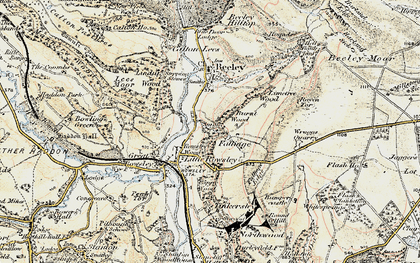 Old map of Fallinge in 1902-1903