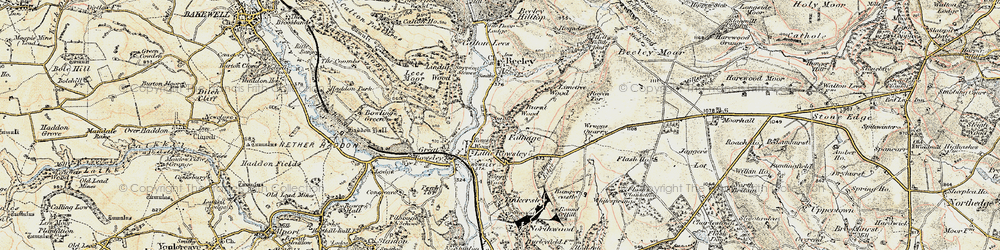 Old map of Fallinge in 1902-1903