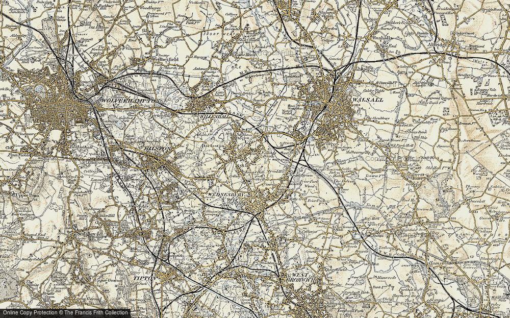 Old Map of Fallings Heath, 1902 in 1902