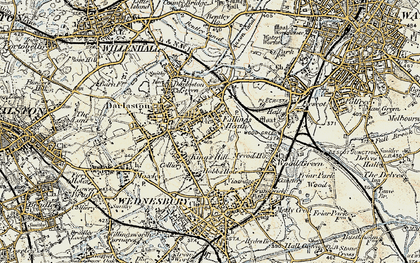 Old map of Fallings Heath in 1902