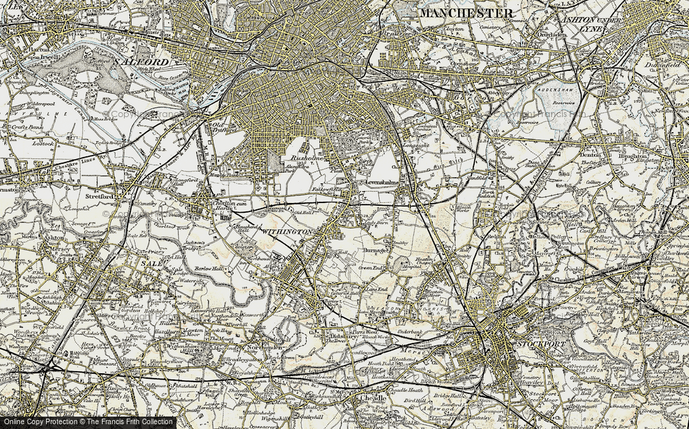 Old Map of Fallowfield, 1903 in 1903