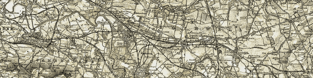 Old map of Fallside in 1904-1905