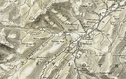 Old map of Falnash in 1901-1904
