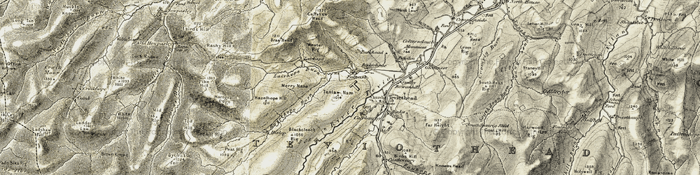 Old map of Birkiebrae in 1901-1904