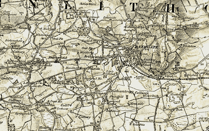 Old map of Falside in 1904