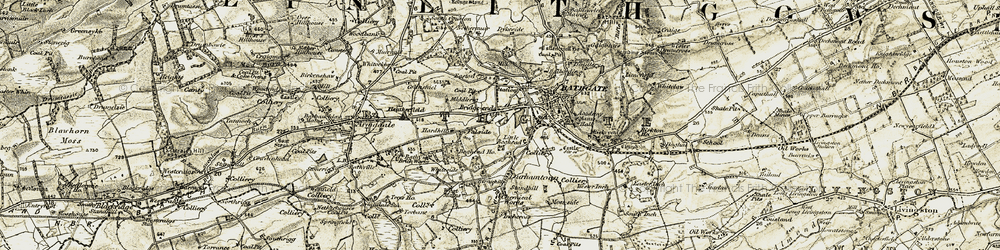 Old map of Falside in 1904