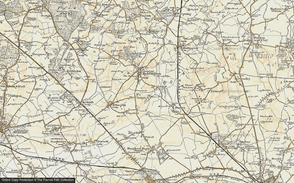 Old Map of Fancott, 1898-1899 in 1898-1899