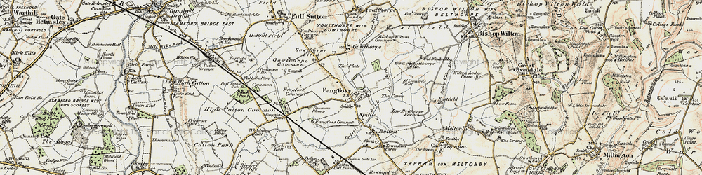 Old map of Fangfoss in 1903