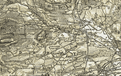 Old map of Blaefaulds in 1904-1907