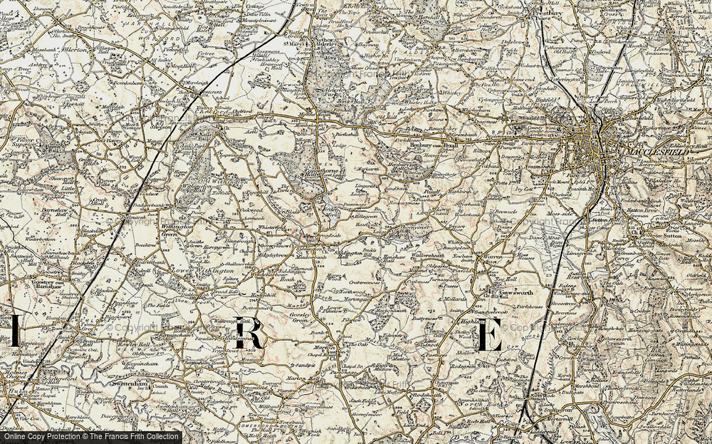 Old Map of Historic Map covering Buck's Hill in 1902-1903