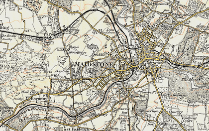 Old map of Fant in 1897-1898