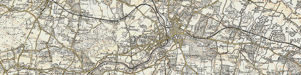 Old map of Fant in 1897-1898