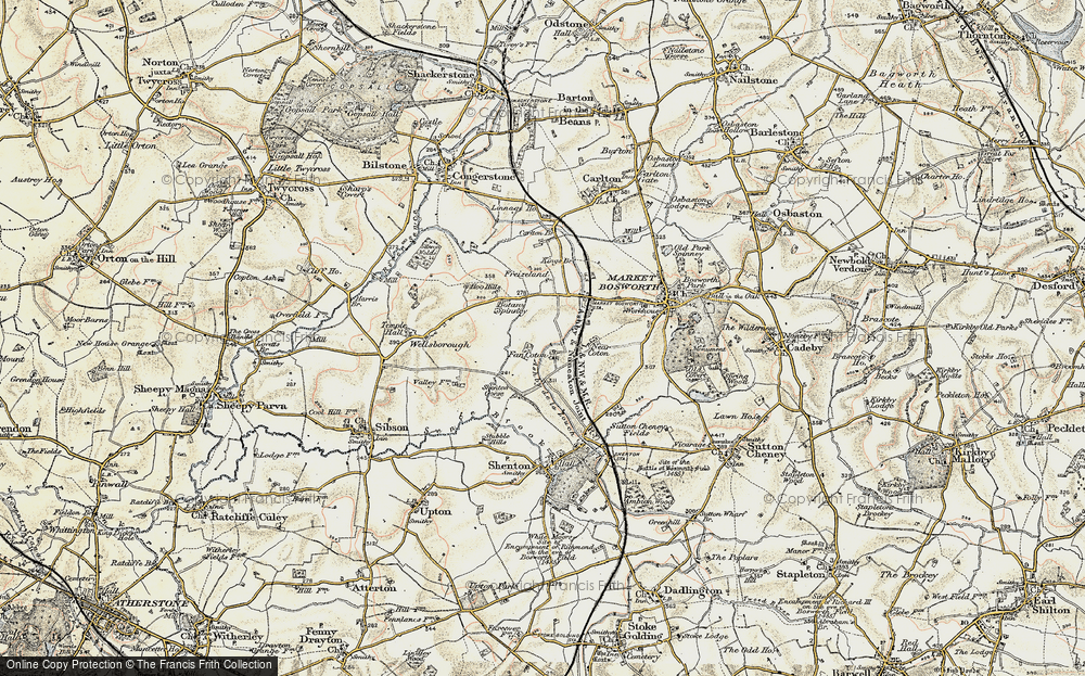 Old Map of Far Coton, 1901-1903 in 1901-1903