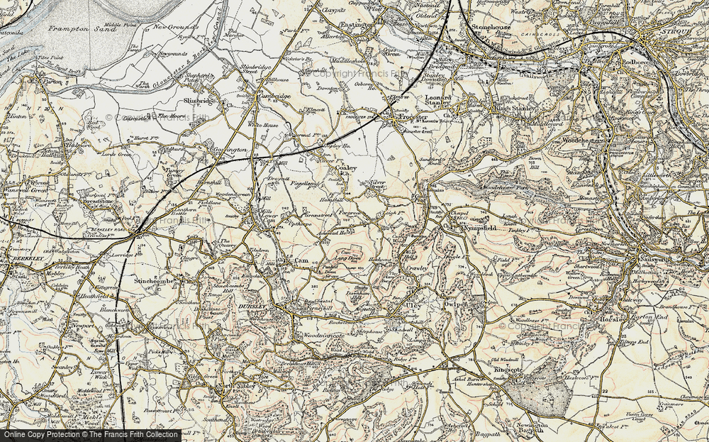 Old Map of Historic Map covering Ashmead Ho in 1898-1900