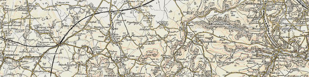 Old map of Ashmead Ho in 1898-1900