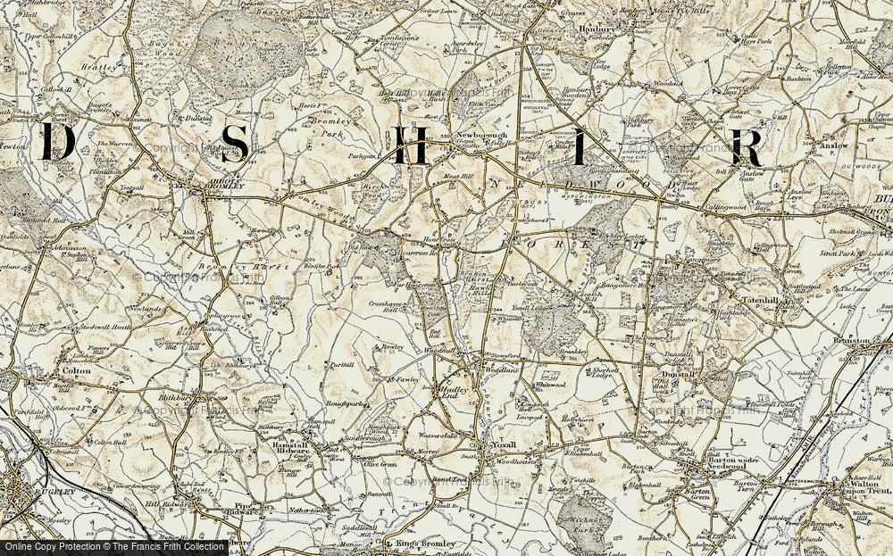 Old Map of Far Hoarcross, 1902 in 1902