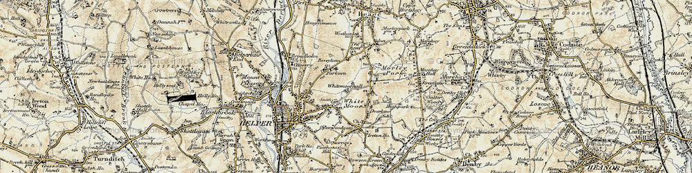 Old map of Far Laund in 1902