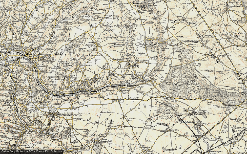 Old Map of Far Oakridge, 1898-1899 in 1898-1899